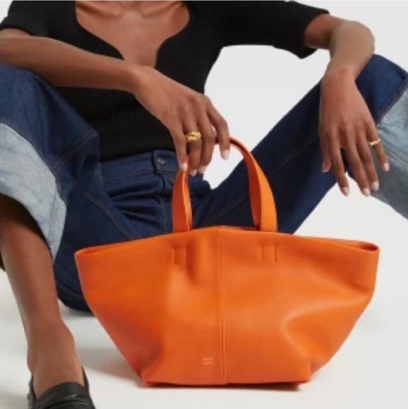 Mansur Gavriel Handbags - Mansur Gavriel Tulipano Tote Crossbody Shoulder Calfskin Leather Origami Bag